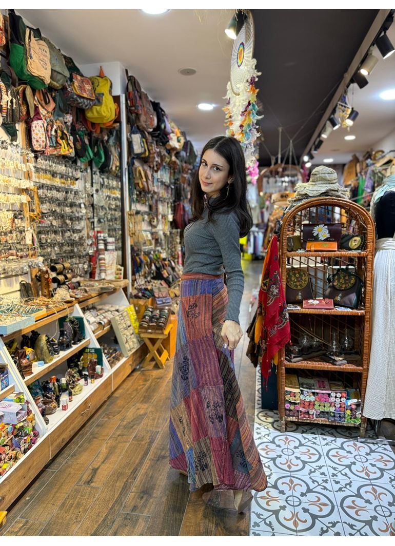 Belden Bağlamalı Nepal Etek