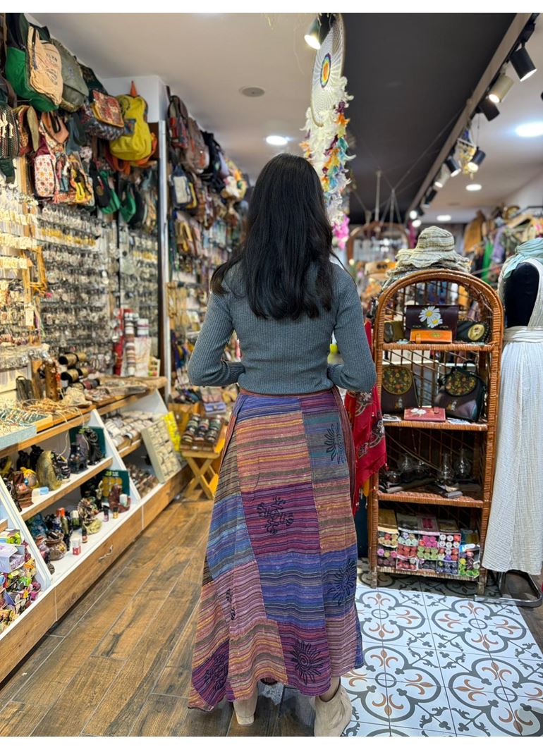 Belden Bağlamalı Nepal Etek