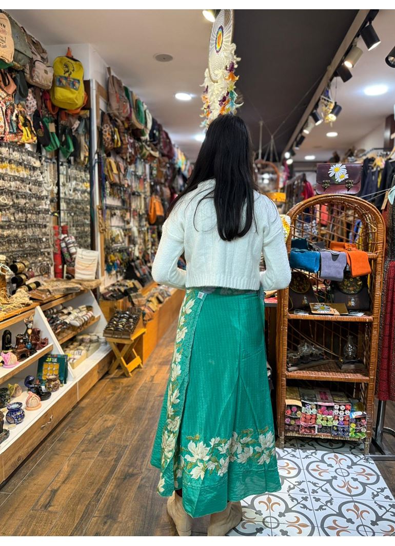 Çift Taraflı Nepal İpek Etek