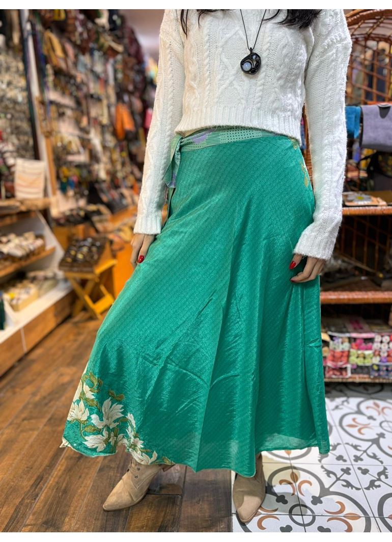 Çift Taraflı Nepal İpek Etek