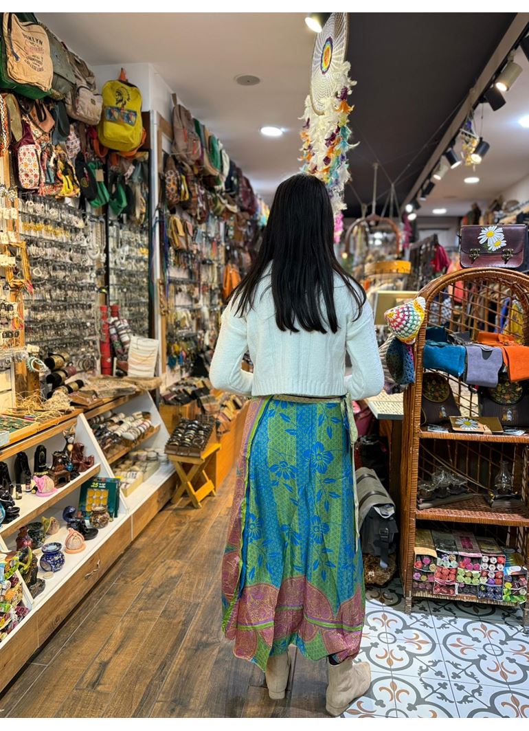 Çift Taraflı Nepal İpek Etek