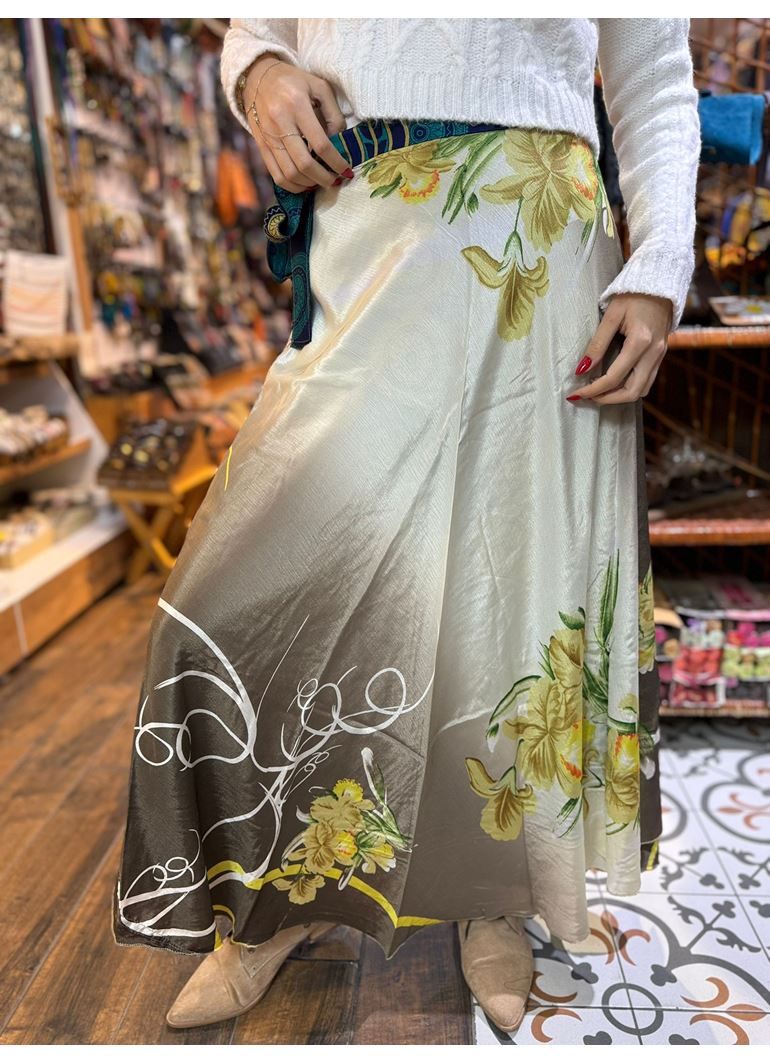 Çift Taraflı Nepal İpek Etek