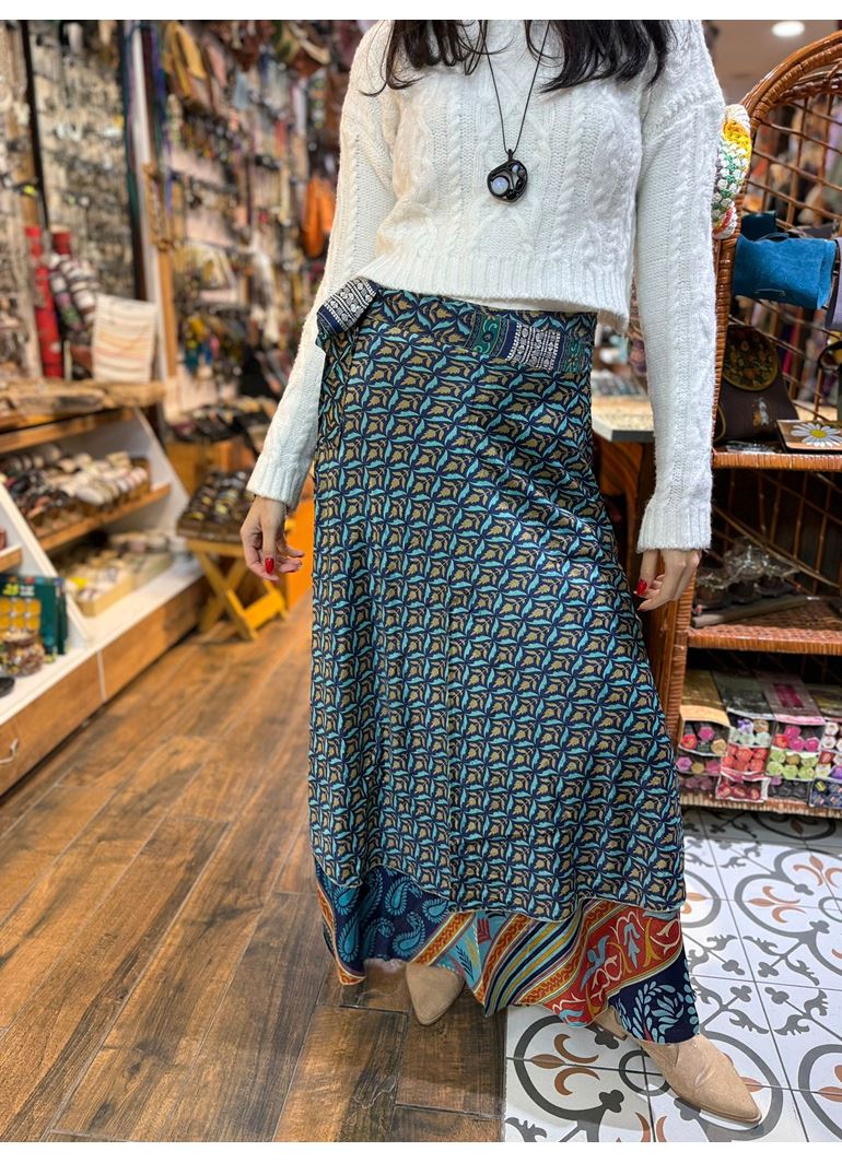 Çift Taraflı Nepal İpek Etek