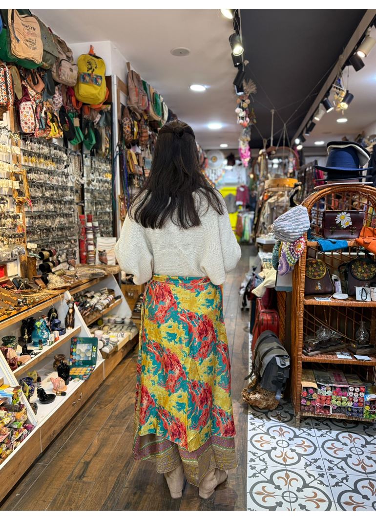 Çift Taraflı Nepal İpek Etek