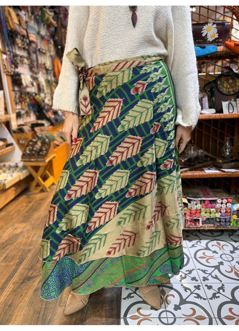 Çift Taraflı Nepal İpek Etek