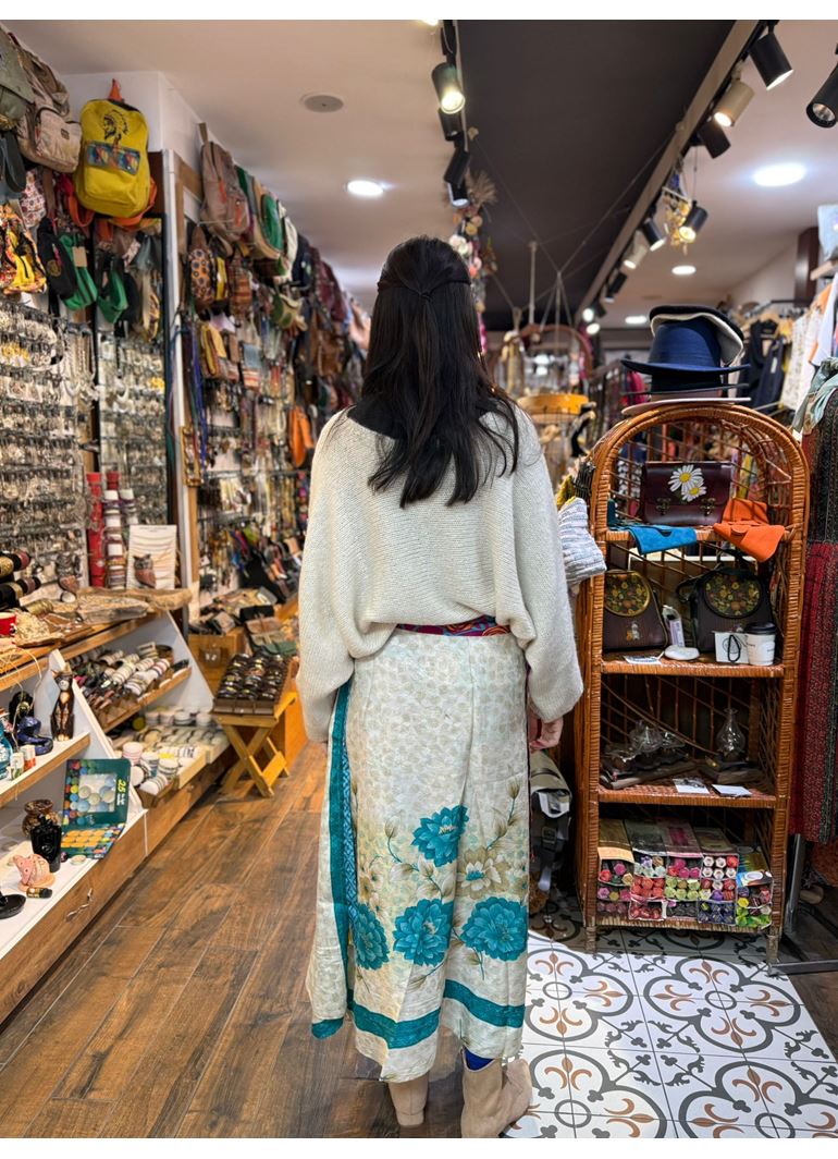 Çift Taraflı Nepal İpek Etek