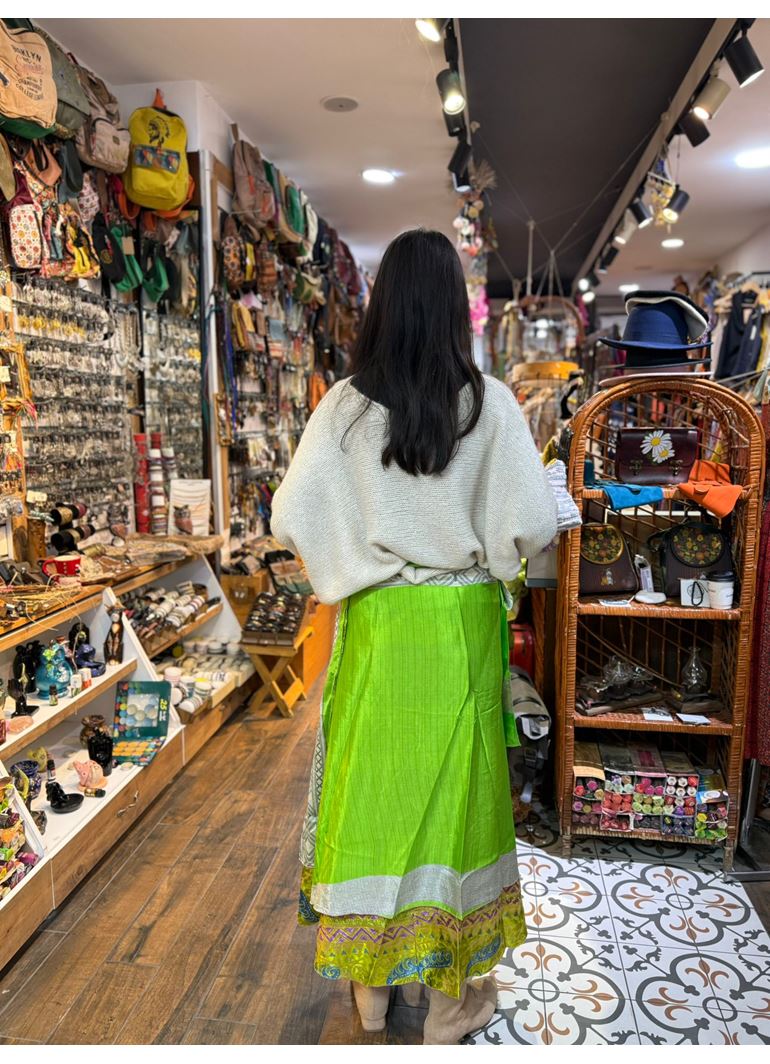 Çift Taraflı Nepal İpek Etek