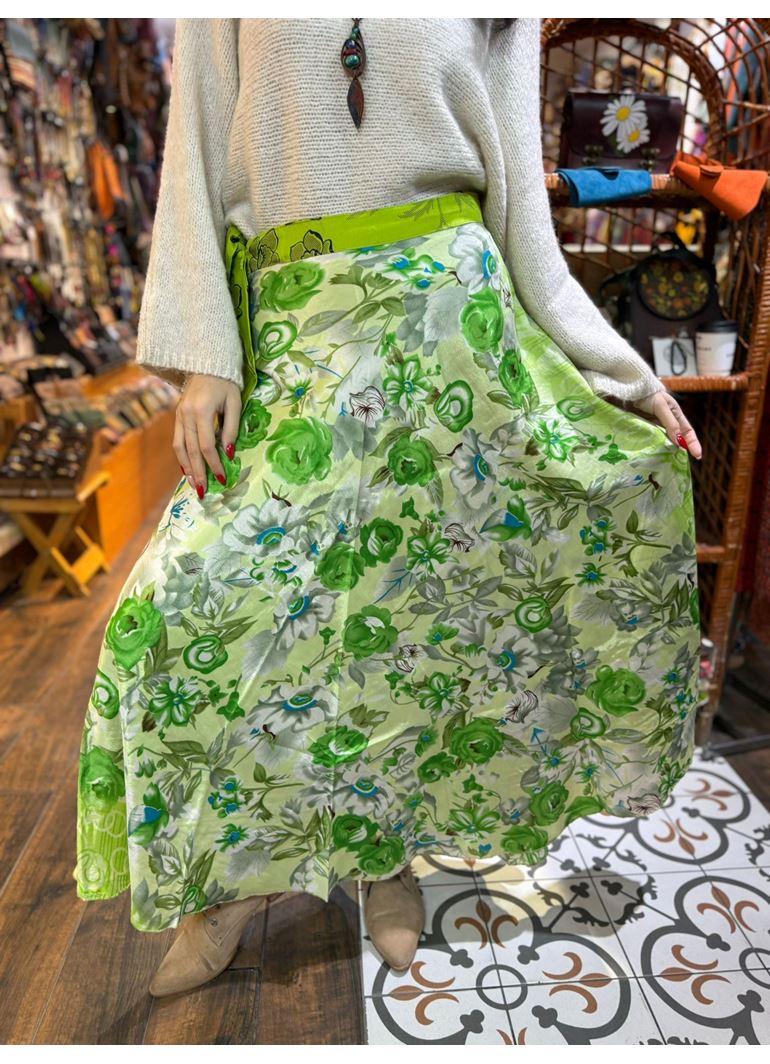 Çift Taraflı Nepal İpek Etek