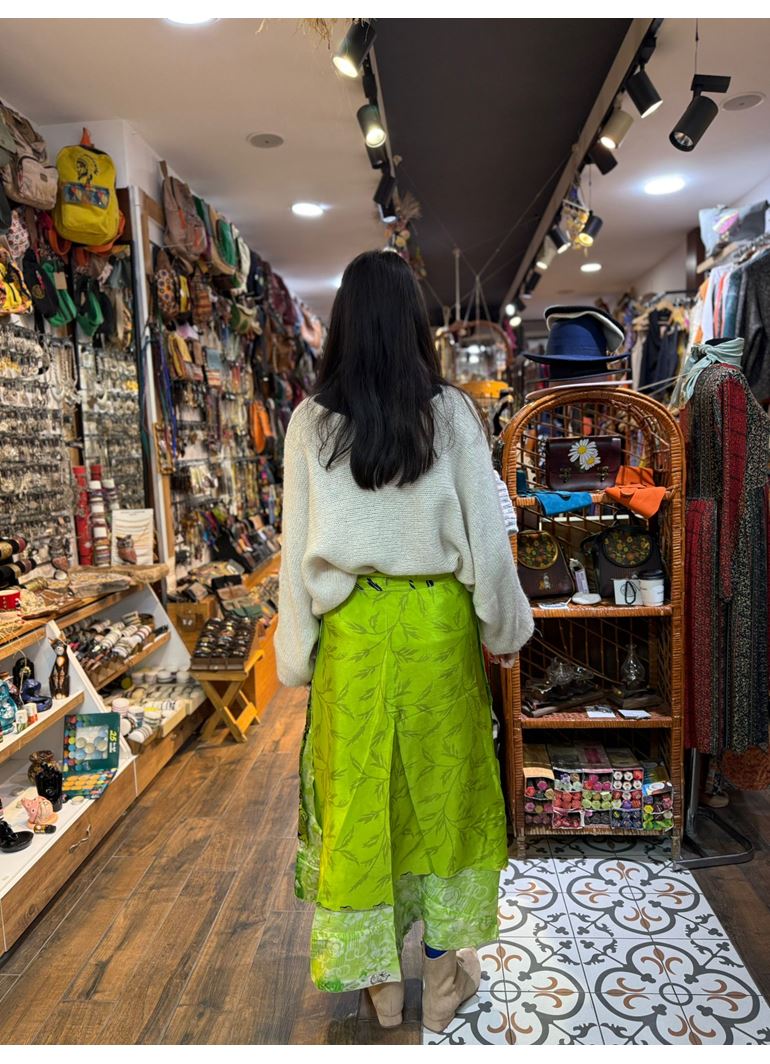 Çift Taraflı Nepal İpek Etek