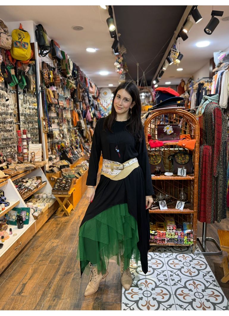 Tasarım Tül Etek Yeşil