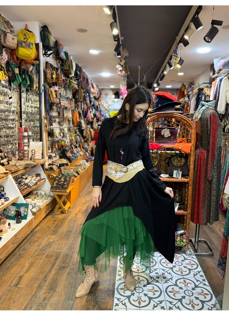 Tasarım Tül Etek Yeşil