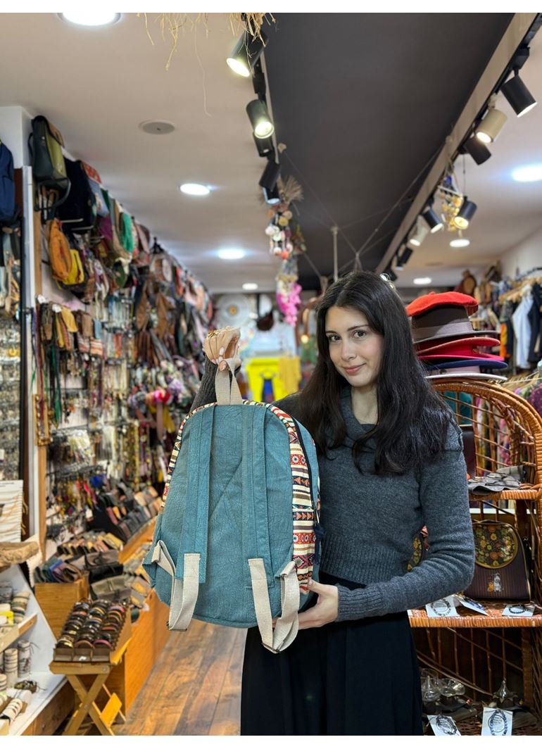 DOKUMA PAMUK SIRT ÇANTASI