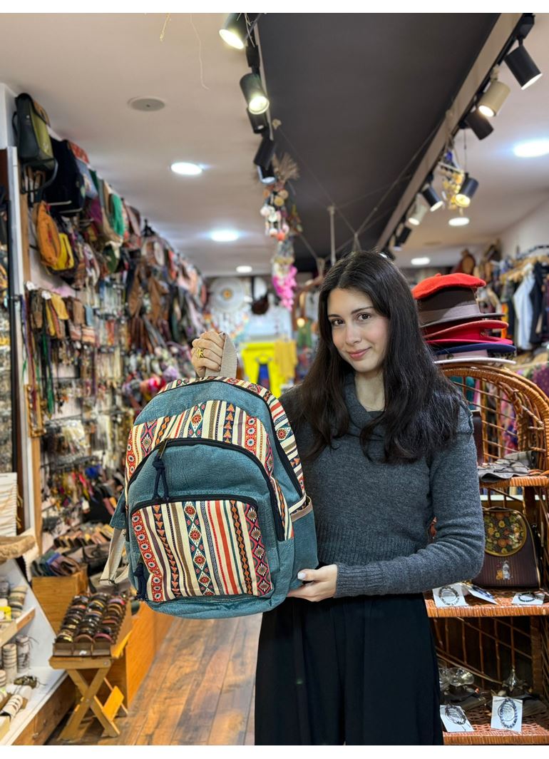 DOKUMA PAMUK SIRT ÇANTASI