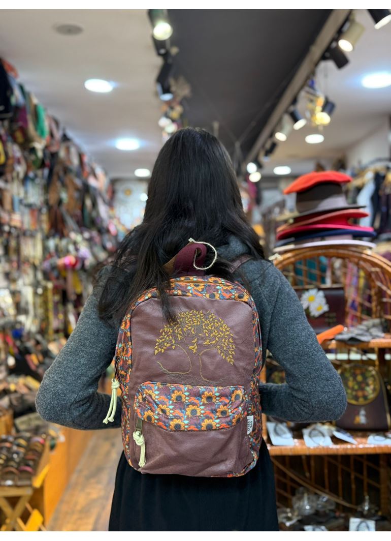 DOKUMA PAMUK SIRT ÇANTASI