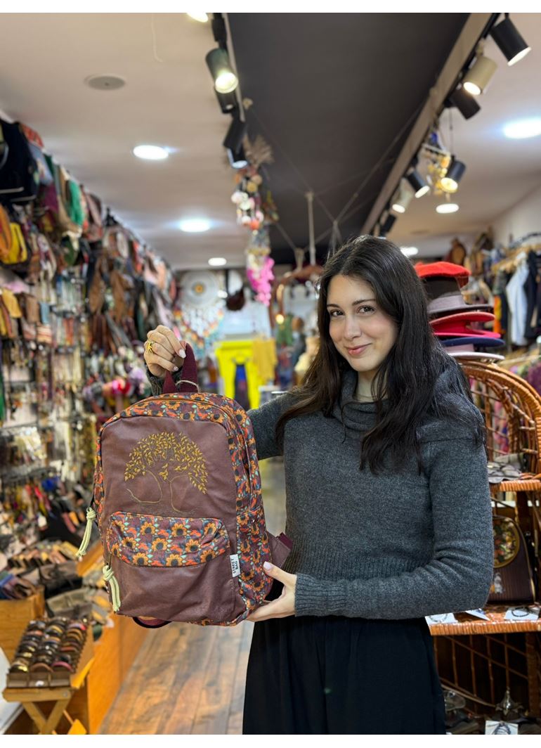 DOKUMA PAMUK SIRT ÇANTASI