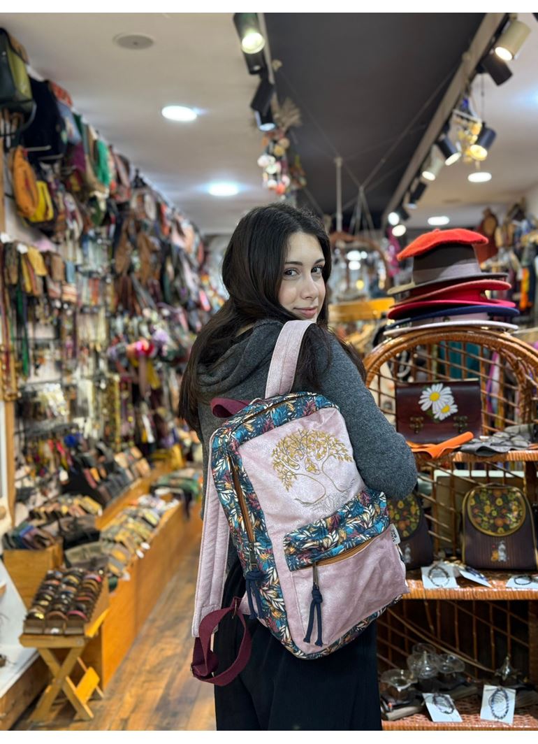 DOKUMA PAMUK SIRT ÇANTASI