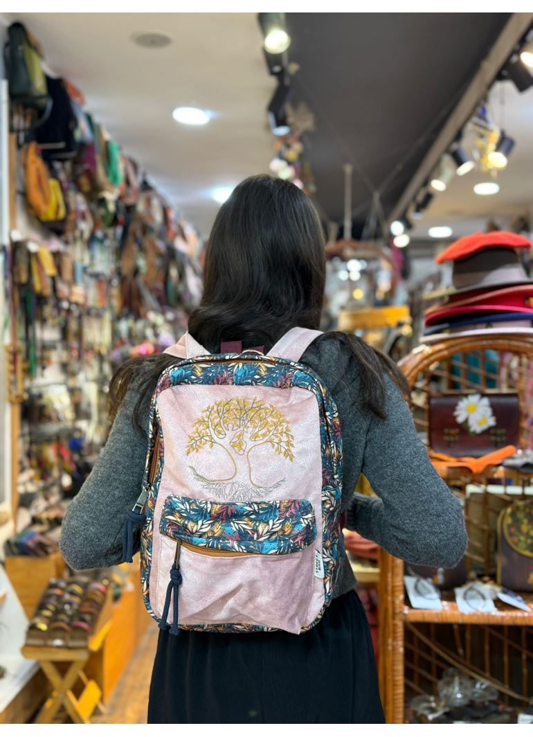 DOKUMA PAMUK SIRT ÇANTASI