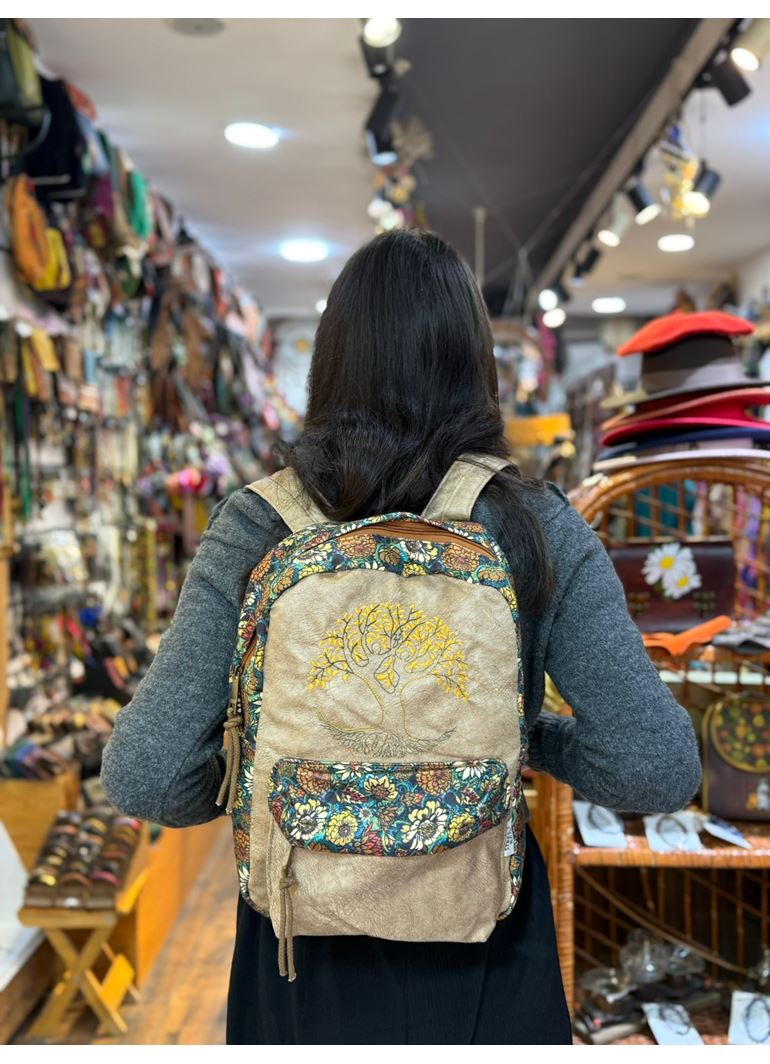 DOKUMA PAMUK SIRT ÇANTASI