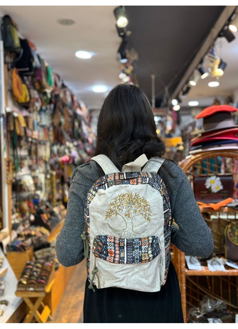 DOKUMA PAMUK SIRT ÇANTASI