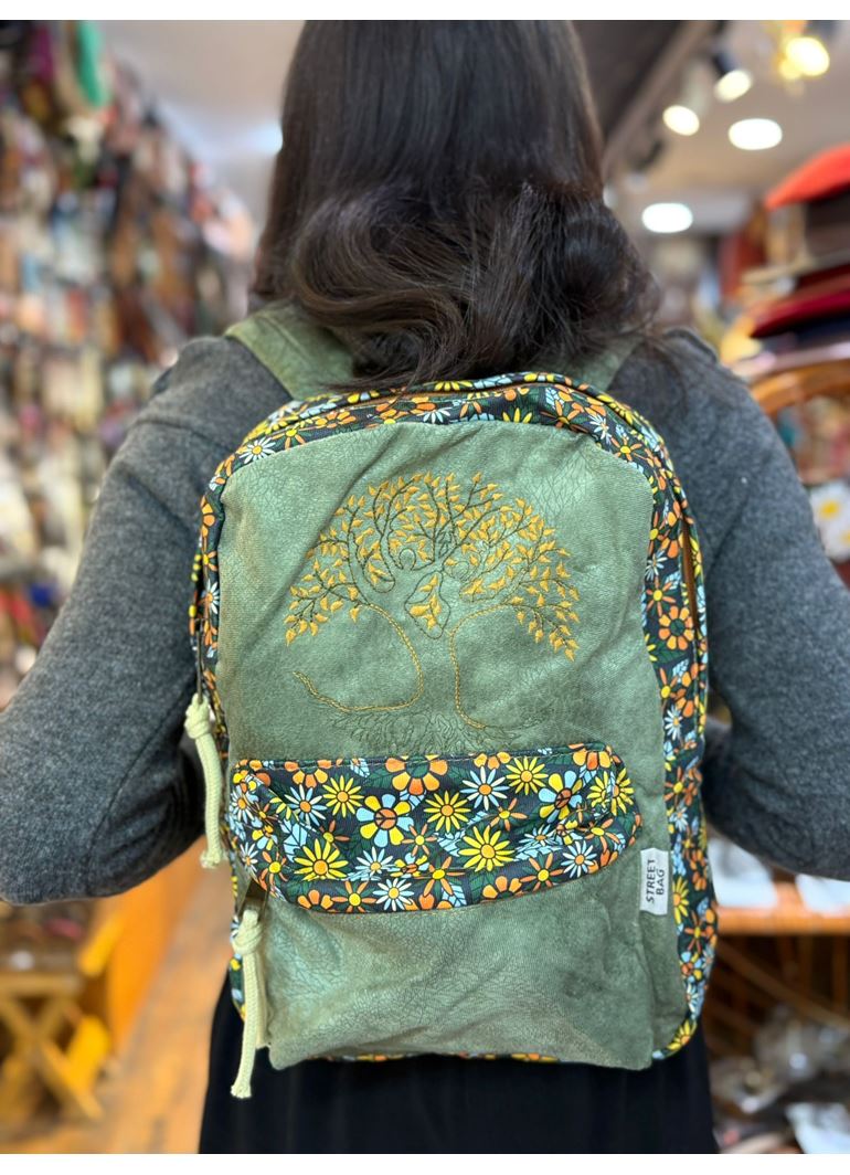 DOKUMA PAMUK SIRT ÇANTASI