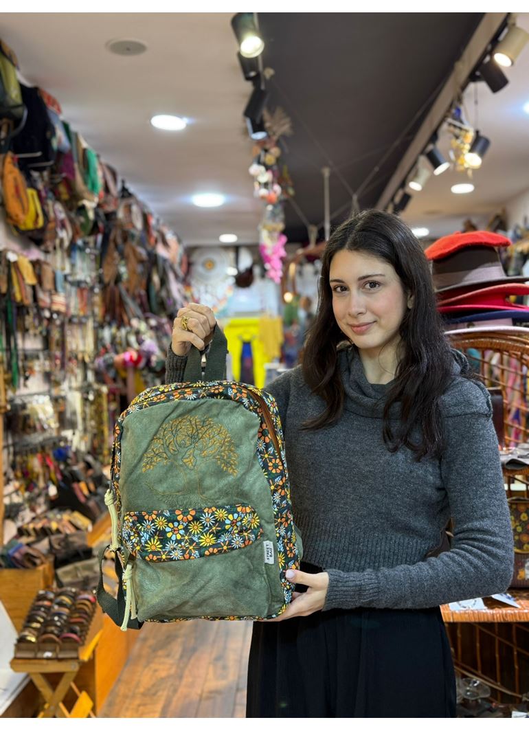 DOKUMA PAMUK SIRT ÇANTASI