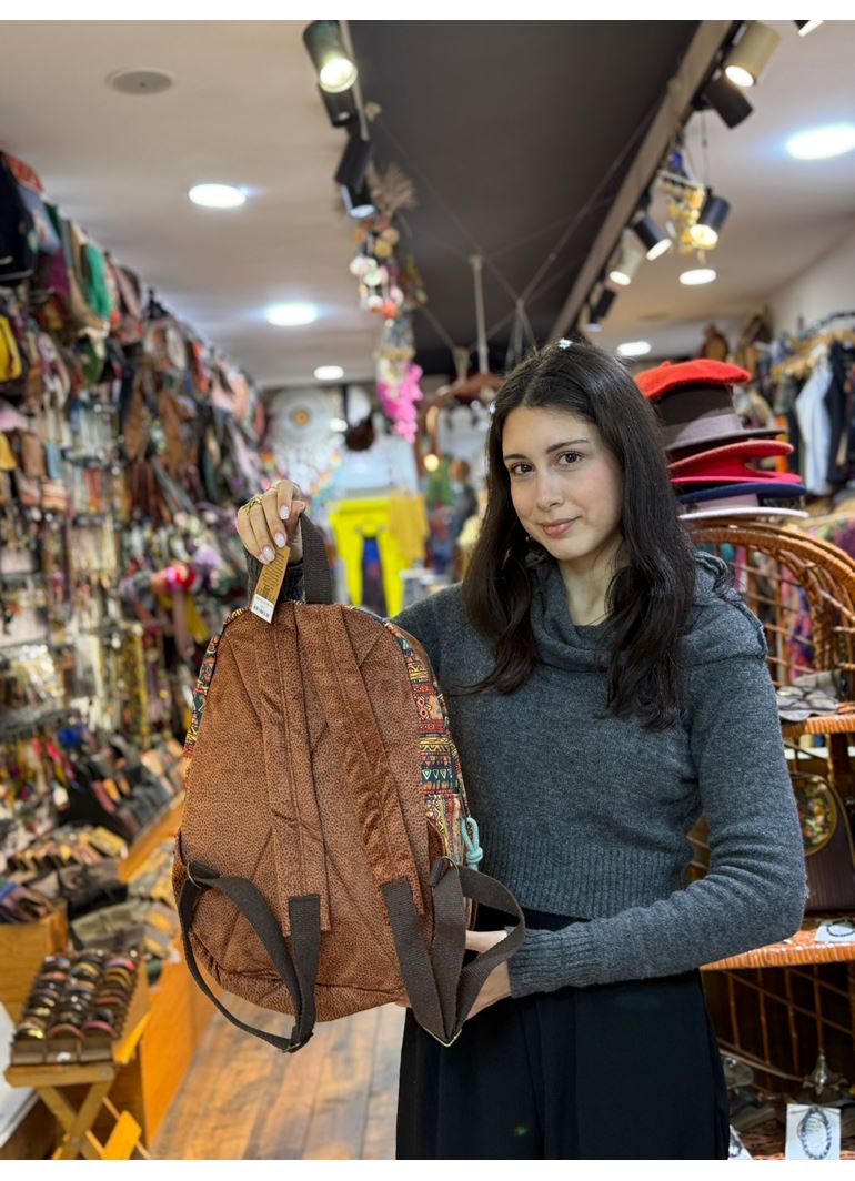 DOKUMA PAMUK SIRT ÇANTASI