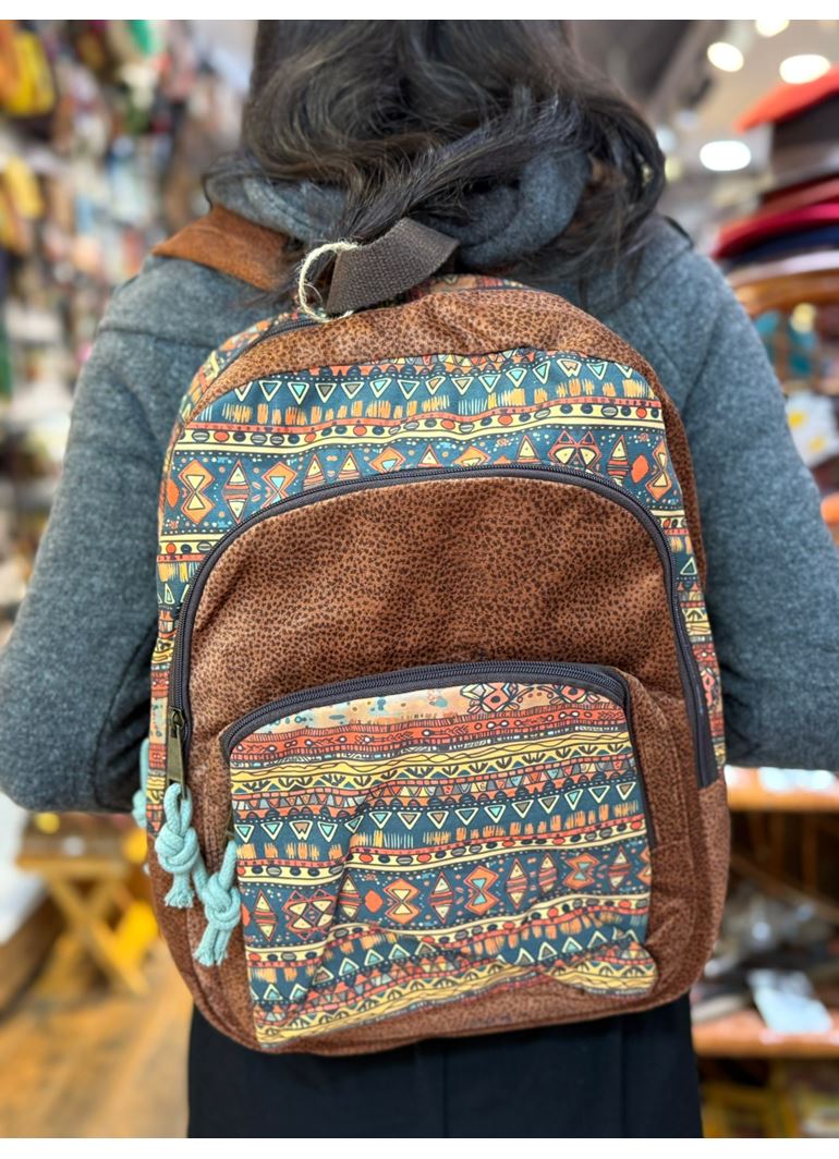 DOKUMA PAMUK SIRT ÇANTASI