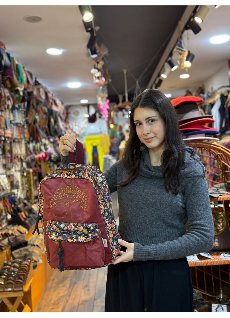 DOKUMA PAMUK SIRT ÇANTASI