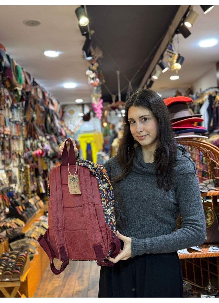 DOKUMA PAMUK SIRT ÇANTASI