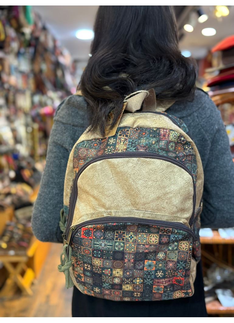 DOKUMA PAMUK SIRT ÇANTASI