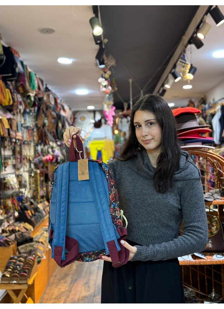 DOKUMA PAMUK SIRT ÇANTASI