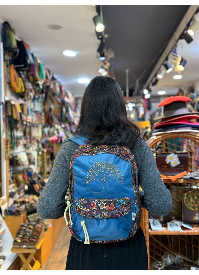 DOKUMA PAMUK SIRT ÇANTASI