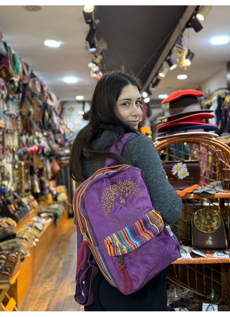 DOKUMA PAMUK SIRT ÇANTASI