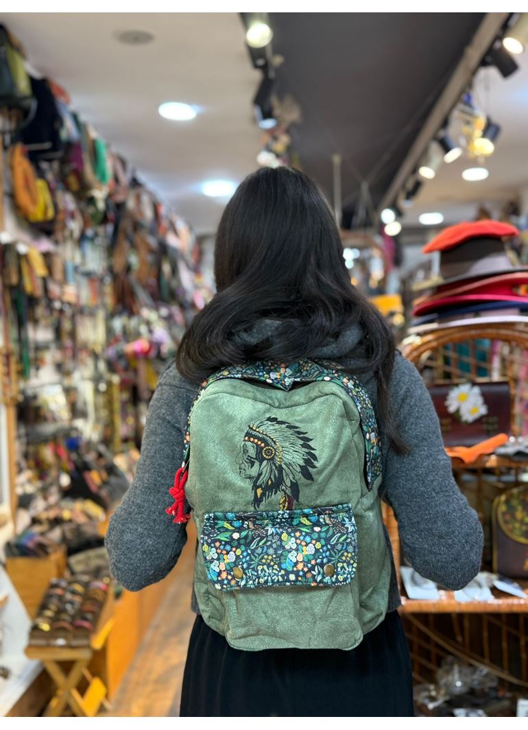 DOKUMA PAMUK SIRT ÇANTASI