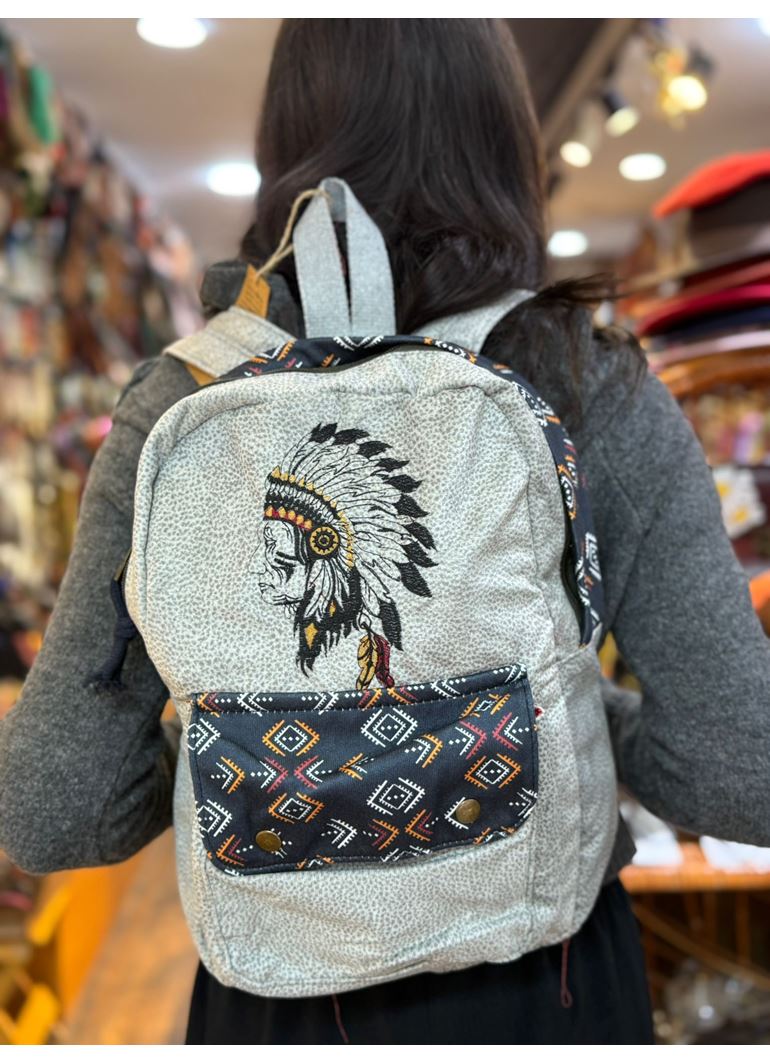 DOKUMA PAMUK SIRT ÇANTASI