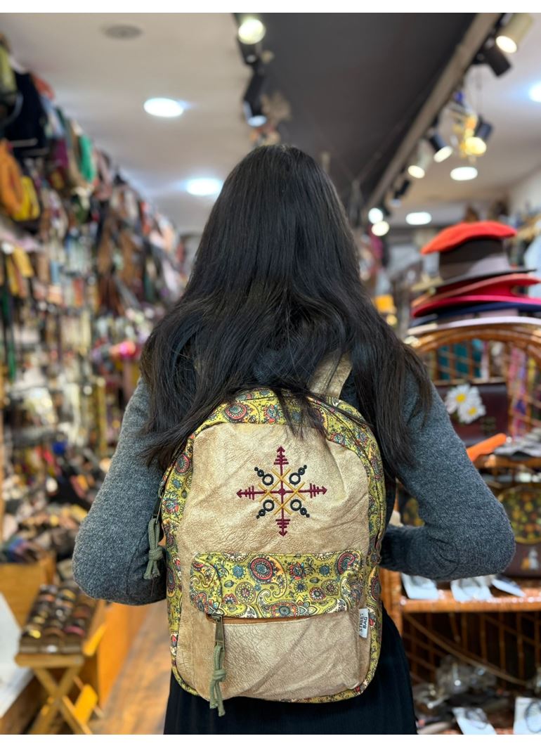 DOKUMA PAMUK SIRT ÇANTASI