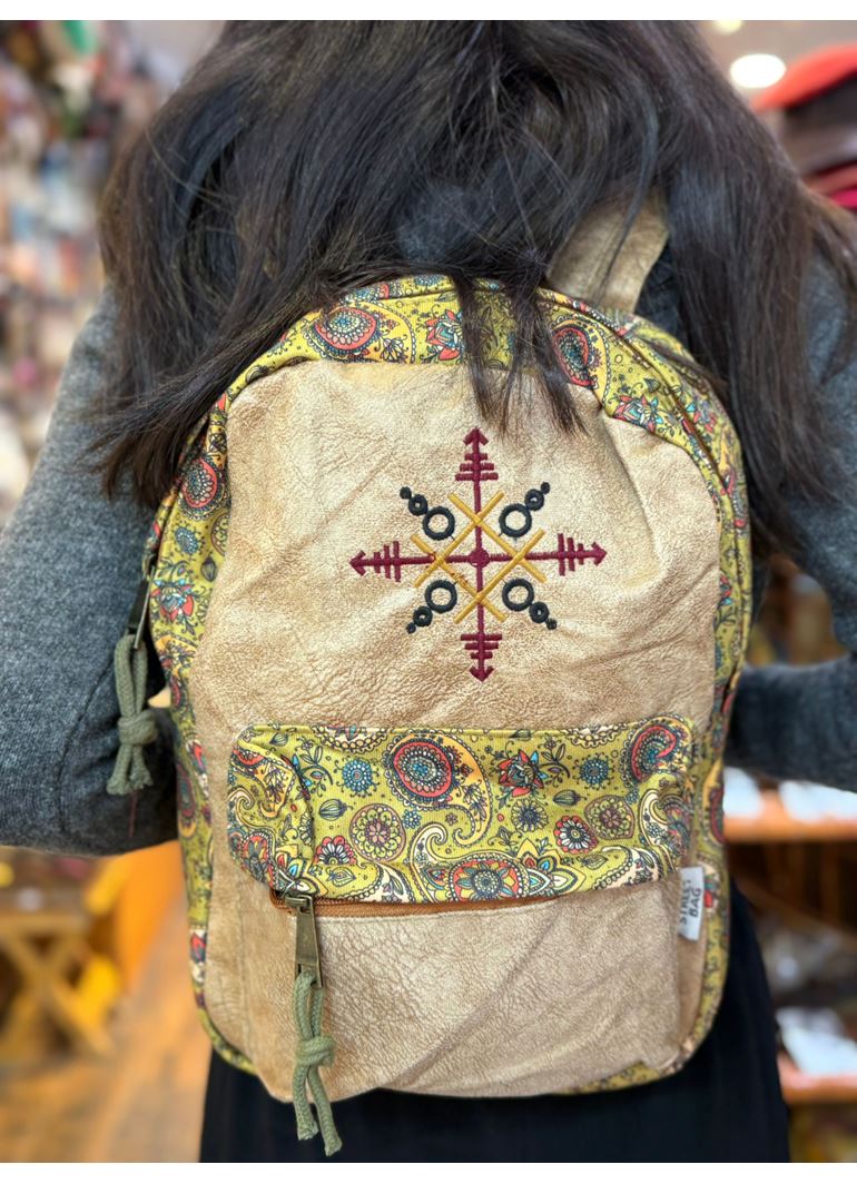 DOKUMA PAMUK SIRT ÇANTASI