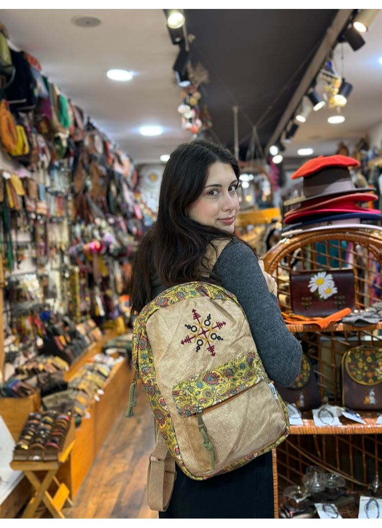 DOKUMA PAMUK SIRT ÇANTASI