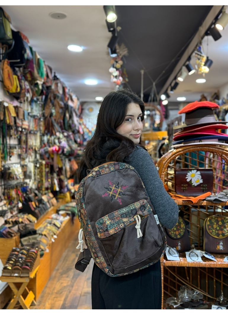 DOKUMA PAMUK SIRT ÇANTASI