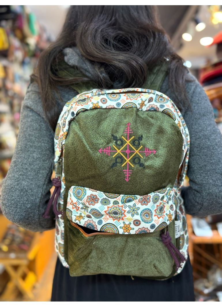 DOKUMA PAMUK SIRT ÇANTASI