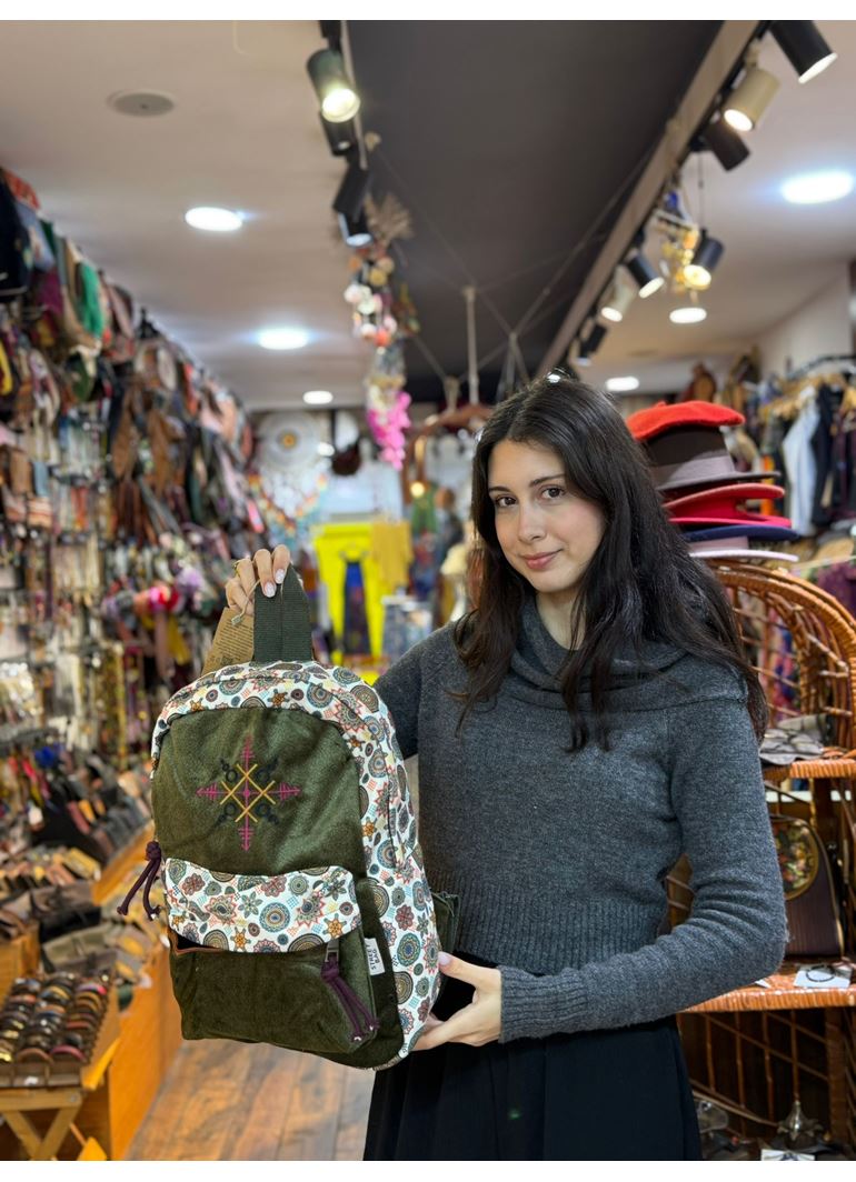 DOKUMA PAMUK SIRT ÇANTASI