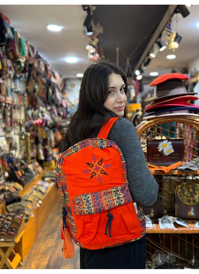 DOKUMA PAMUK SIRT ÇANTASI