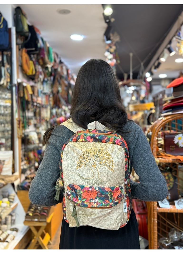 DOKUMA PAMUK SIRT ÇANTASI