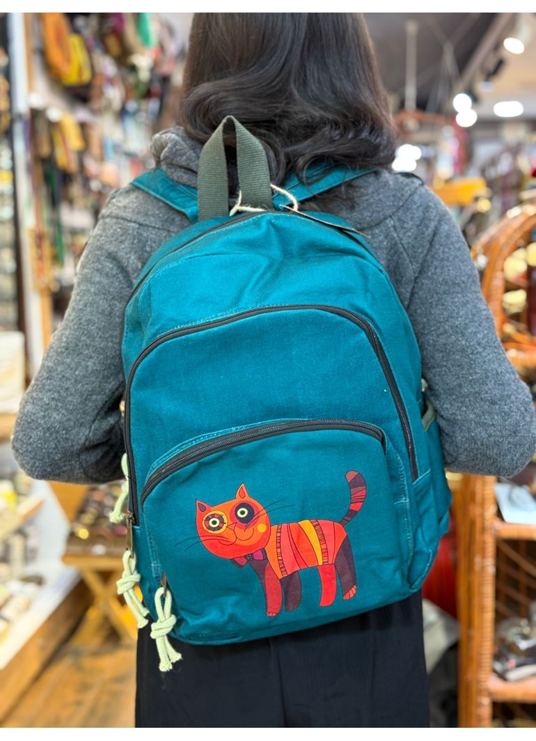 DOKUMA PAMUK SIRT ÇANTASI