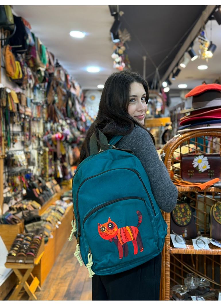 DOKUMA PAMUK SIRT ÇANTASI