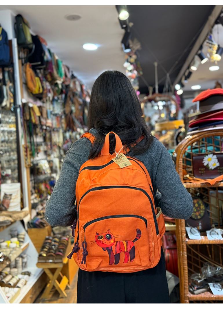 DOKUMA PAMUK SIRT ÇANTASI