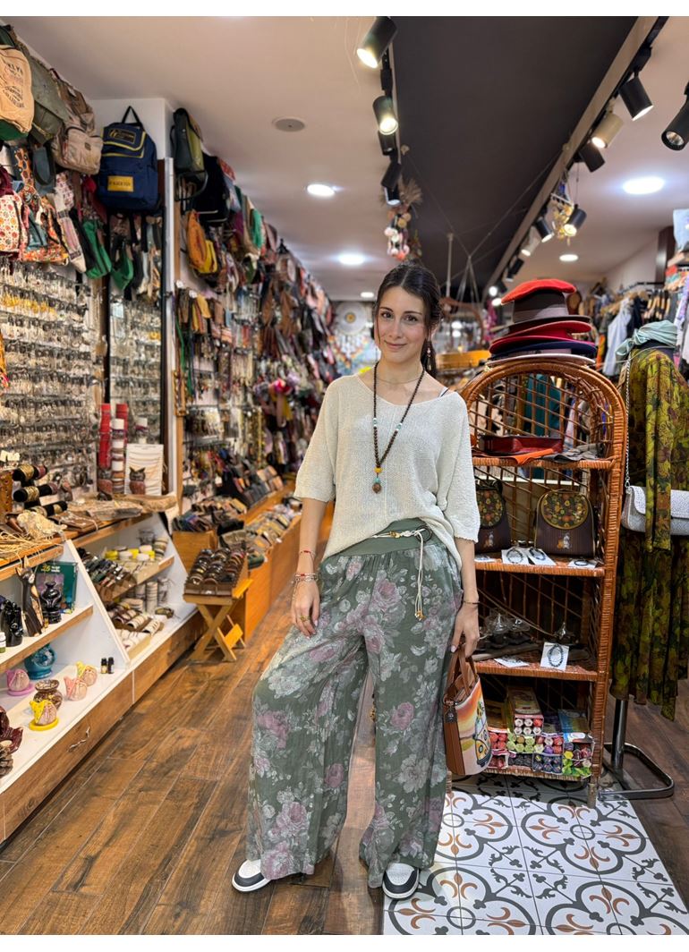 İtalyan Keten Kemerli Pantolon