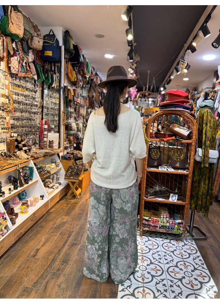 İtalyan Keten Kemerli Pantolon