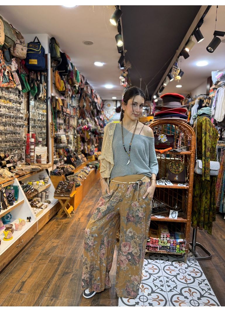 İtalyan Keten Kemerli Pantolon