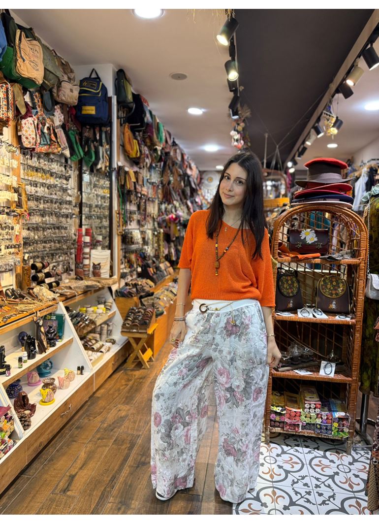 İtalyan Keten Kemerli Pantolon